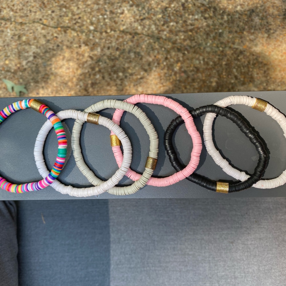 Heishi Clay Bracelets — SOLD AS A SET